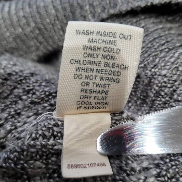 Mudd Womens Gray Oversized V-Neck Knit Cardigan Sweater Size Medium Minimalist - Picture 8 of 8